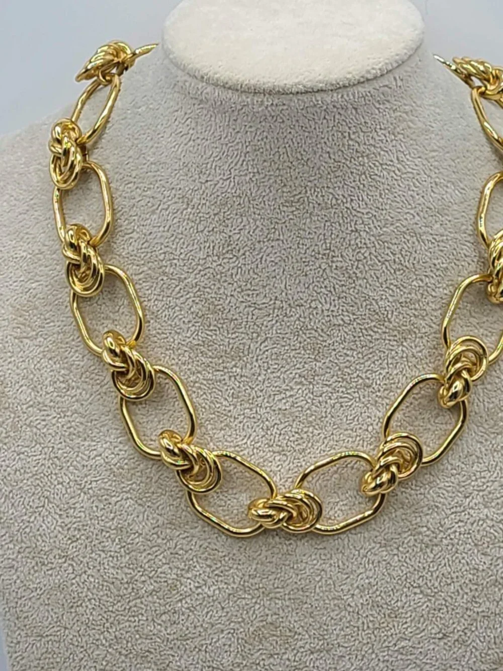 J Crew Gold Tone Knot Necklace NWOT
